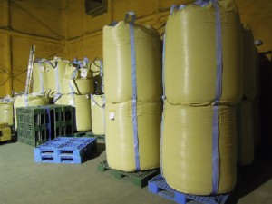 お米を保管する低温倉庫
